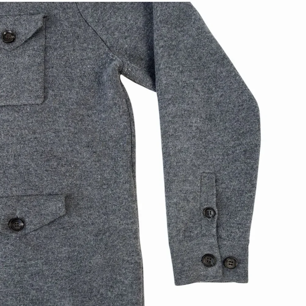 Peter Millar 90% Merino Wool Jacket Mens XL Cargo Gray Full Zip Sweater Coat